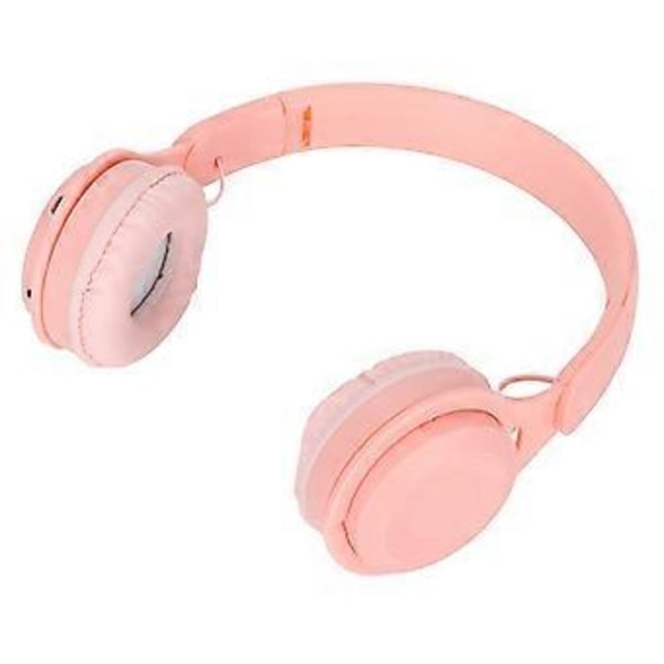 Y08 Barnhörlurar Macaron Stilren Stereo Ljud Vikbara Plug-in Kort Bluetooth Öronhörlurar (Rosa)