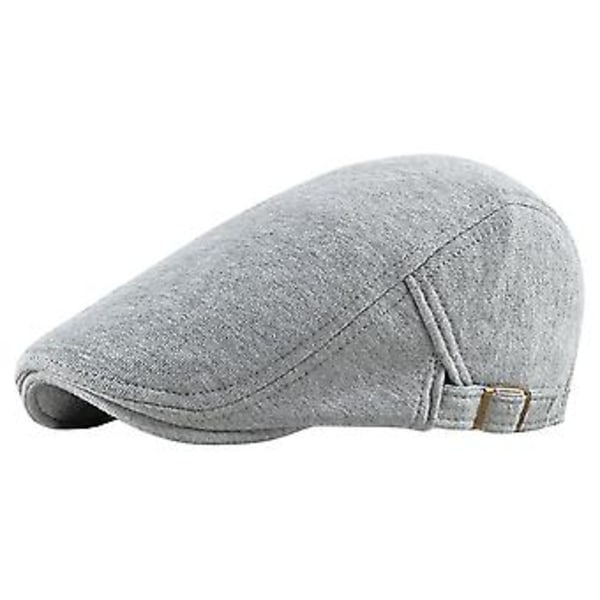 Newsboy Hats For Men Breathable Men&#39s Irish Flat Hats Driving Cabbie Hunting Cap Cotton Flat Hat For Daily Outdoor Activities ( gray)