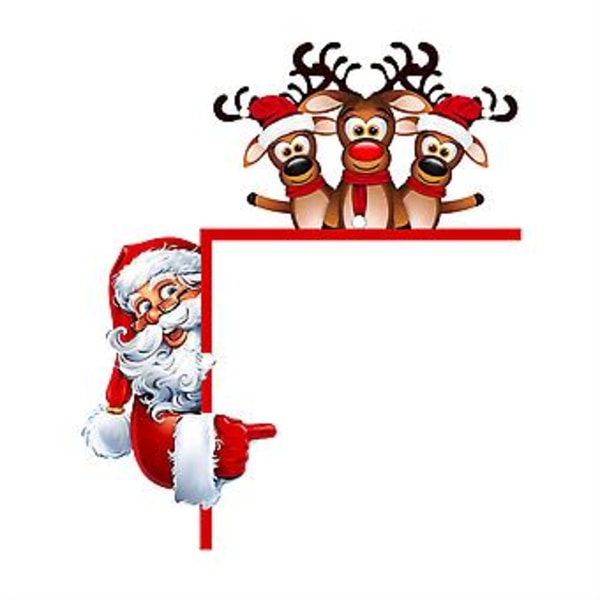 Juldörrram Dekoration 2023 Cartoon Jultomte Ängel Rådjur Trä Juldörrhörn Ornament Hemlig Glad Jul Dekoration Jultomte Rådjur