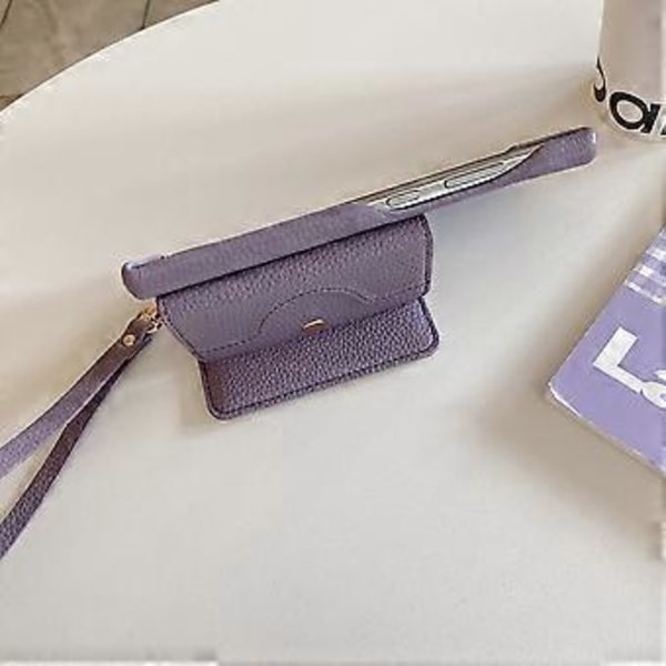 Til Samsung Galaxy S23 Ultra Etui Spejldesign PU Læder Bagcover med Kortlommer, Håndledsrem (Style H)
