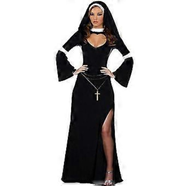 Sexy Nonne Kostyme - Frekk Halloween Fancy Nonne Kjole Kostyme For Kvinner (M)