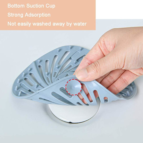 Set med 4 duschbrunnsfilter, silikonhårfilter, duschhår F