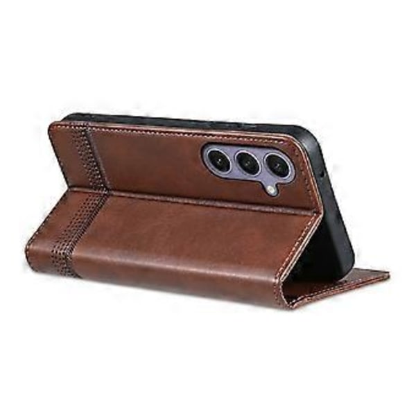 AZNS Til Samsung Galaxy A26 5G Cover Ko Lædertekstur PU Læder Wallet Telefon Cover - Kaffe (Kaffe)