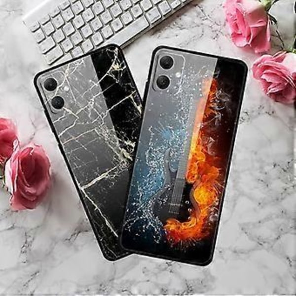 För Samsung Galaxy A05 4G Skal PC+Härdat Glas+TPU Stötsäkert Telefonskydd (Färg Sky)