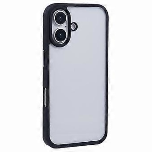 For iPhone 16 Deksel TPU+PC Krystallklar Bakside med Hull for Lanyard (Stil B)