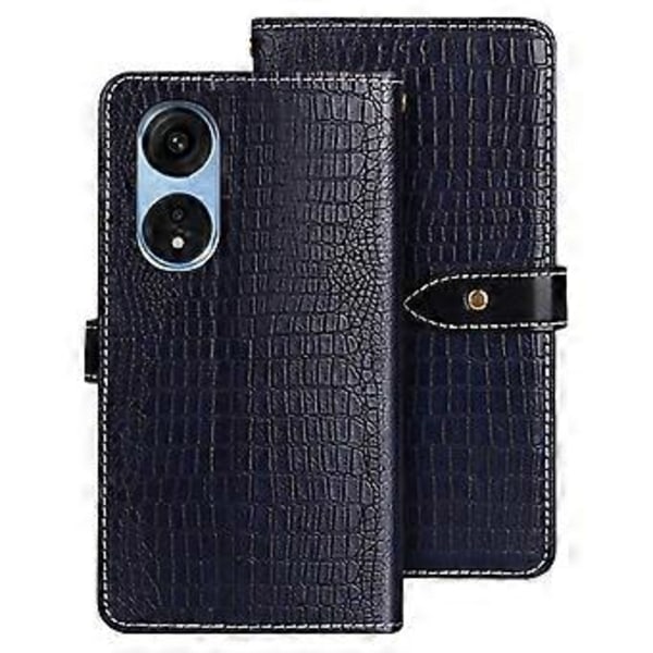 IDEWEI Flip Läderfodral med Krokodiltextur Ställ Plånboksfodral för Oppo Reno8 T 5G/A1 Pro 5G (Stil B)
