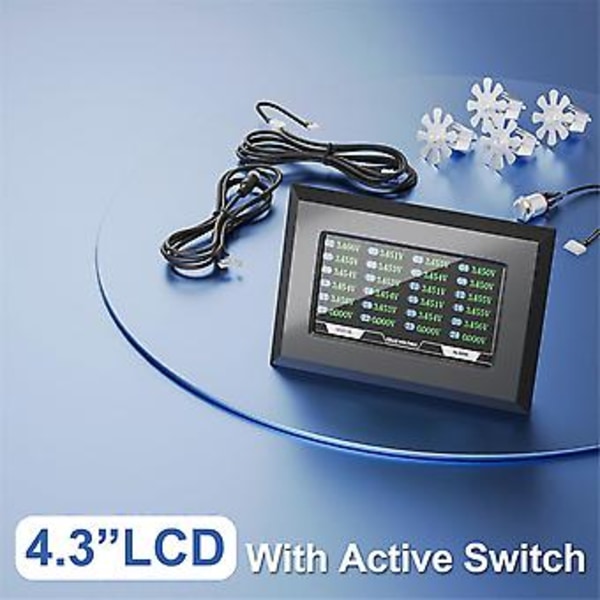 BMS Tilbehør 4,3 Tommer LCD Skærm med Aktiv Switch Monitor til JK Smart BMS