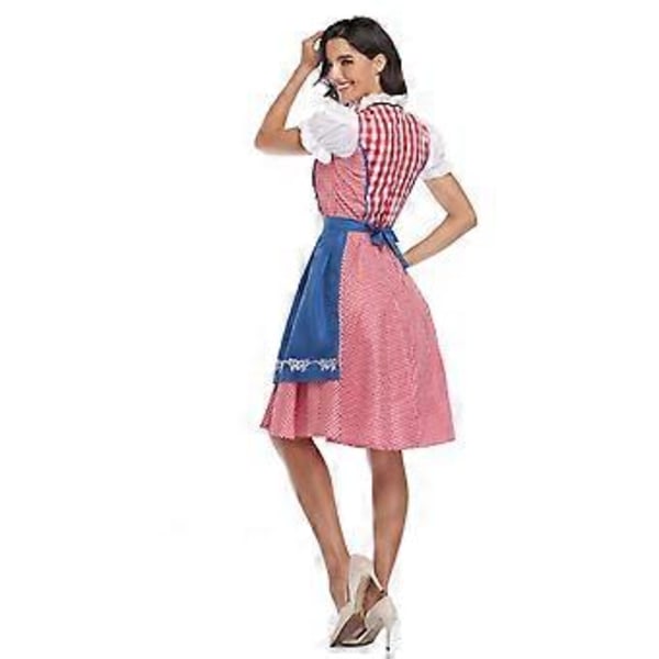 Naisten Oktoberfest Oluttyttö Puku Cosplay Naamiaisasu Baijerilainen Perinteinen Dirndl-mekko (XL Sininen)