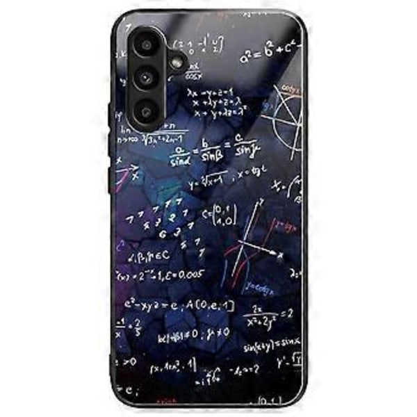 Skal med Härdat Glas och Mönsterdesign (Ekvation) för Samsung Galaxy A15 4G/5G