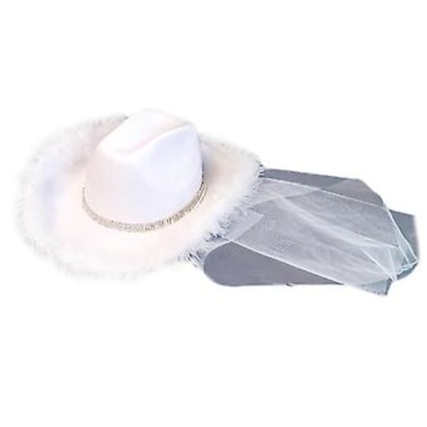 Western Style Feather Decor Felt Cowboy Hat Cowgirl Cosplay Party Accessory ( )