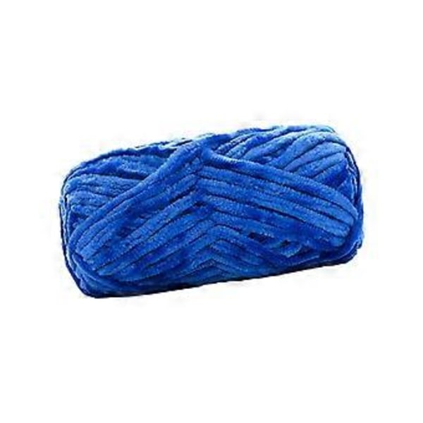 Paksu lanka käsinkudontaan 80M DIY-putki Jättilanka Virkkaus Painolanka Käsin neulottu lanka peittoon, askarteluun, huiveihin, villapaitoihin, tyynyihin (Royal Blue)