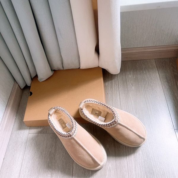 Dames Platform Mini Støvler Korte Ankelstøvler Pels Fleece Foret Sneakers Hjemmesko Anti-slip Støvle Til Udendørs 42 Sennepsfrø Farve