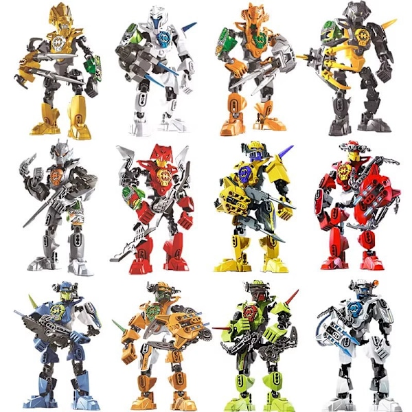Stjärnkrigare Soldat Bionicle Hero Factory Robot Figur Byggsten Modell Leksak (Orange)
