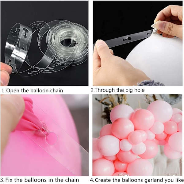 Ballonggirlang, bågförbindelse remsa plast remshållare, ballongbåge