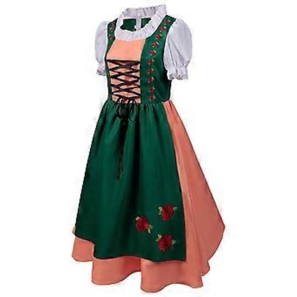 100% Uudet Päivitetyt Naisten Oktoberfest-asut Baijerilaiset Dirndl-mekot Perinteiset Saksalaiset Halloween-asut (M)