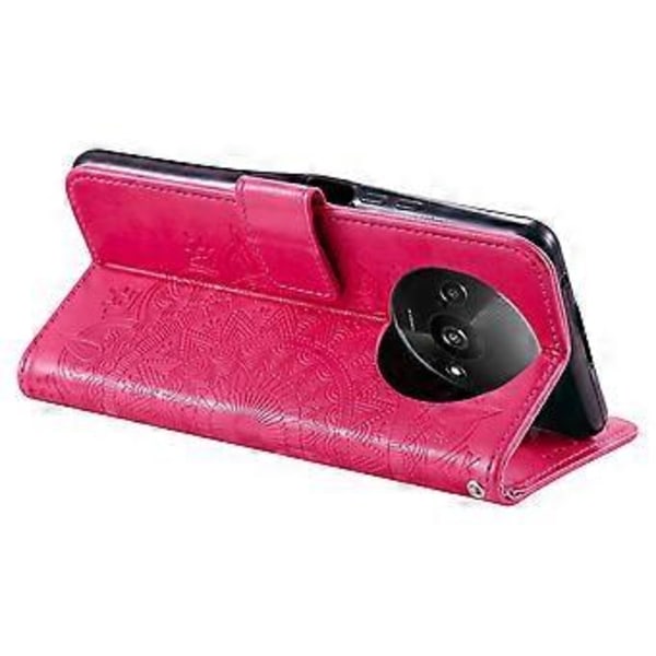 Til Xiaomi Redmi A3/Poco C61 4G Etui Mandala Blomst Præget Stødsikkert Læder Telefonpung Co(Rose)