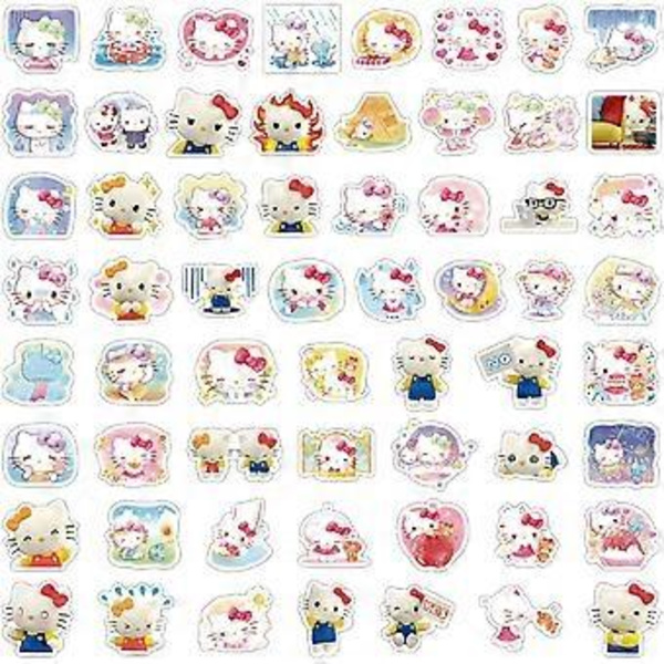 120 stk Søde Anime Stickers, PVC Vandtætte Solsikre Stickers til Telefon, Laptop, Flasker, Skateboard, Computer, Telefon, Anime Sticker Pakke, Gaver til Tegneserie