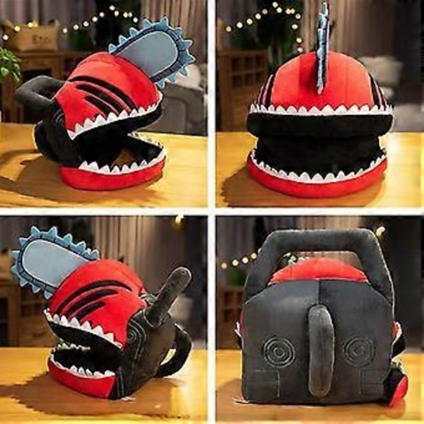 Anime Chainsaw Man Pochita Hat Pochita Plys Hovedbeklædning Blød Varm Plys Maske Kostume Fest Cosplay Hat Rekvisitter Til Voksne plyslegetøj