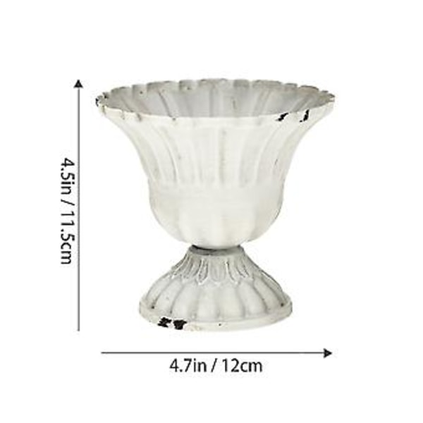 Retro Smijdt Järn Vas Dekorativ Goblet Design Blomkruka Kontors Skrivbords Dekoration