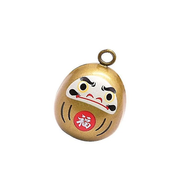 Daruma Bells Pendant Accessories Seal Bright Colored Japanese Water Bells Copper Hanging Accessories Supplies For Diy Backpack Costume Pendant (bronze
