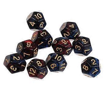 3-4pack 10st 12-sidiga Tärningar D12 Polyedriska Tärningar för Dungeons and Dragons Bord (3 st)