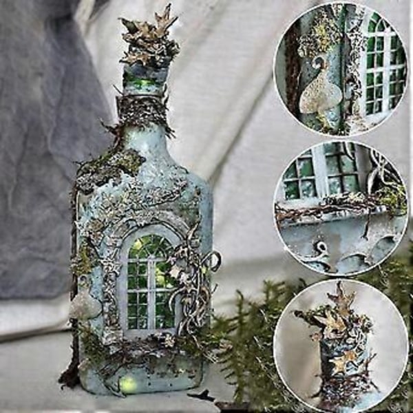 Retro Vintage Hehkuva Viinipullo Hartsi Lamppu Pöytäkoriste Ornamentti