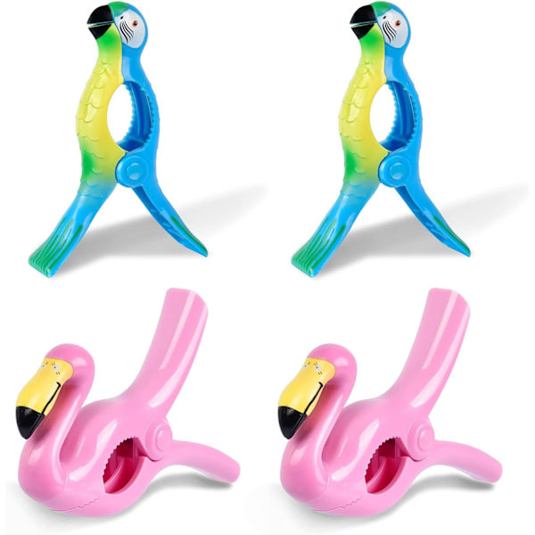 Strandhåndkleklemmer, store klesklyper i plast, strandklyper