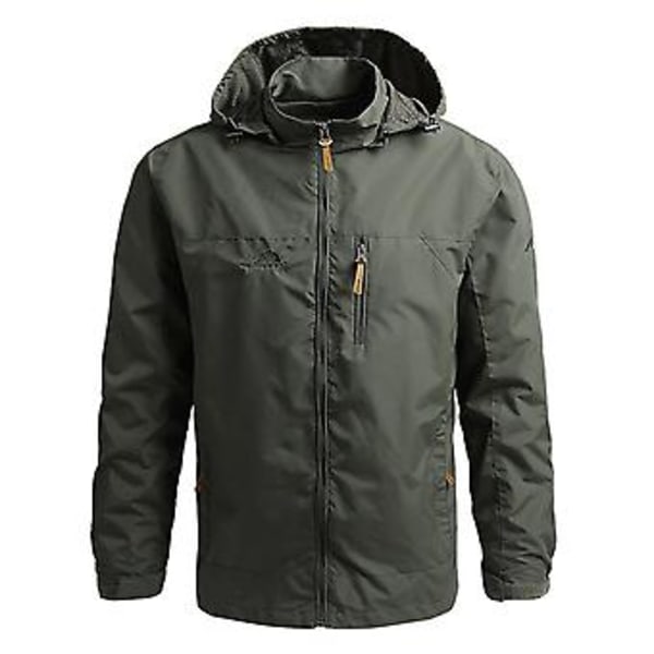 Vindtette Jakker For Menn Voksne Menn's Lett Soft-shell Jakke For Vandring Reise Casual Wear (L Army Green)