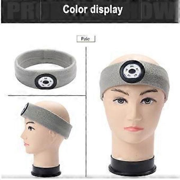 Sportpannband med LED-lampa, Unisex-presenter för män och kvinnor, Löparsvettband