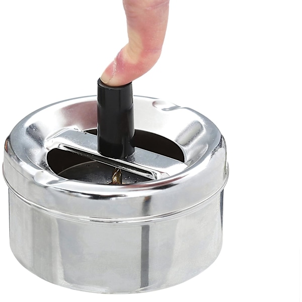 Askkopp Small Silver Utomhus Askkopp Krom Utomhus Askkopp Med
