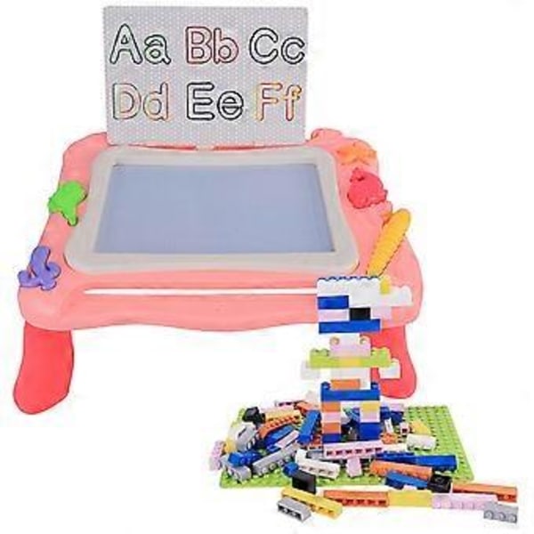 Pedagogisk Skrivebrett Barn Tegneleke Mini Tavle Multifunksjonell Magnetisk Slettbar Rosa
