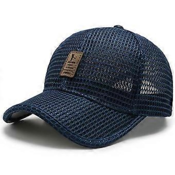 Mesh Baseballkeps Sommarkeps Truckerkeps Mesh Hatt Basebollkeps Herr Dam Utomhussport Flerfärgad Valfri (blå)