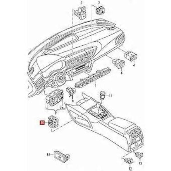 4G1927225B Elektronisk Parkeringsbremse Kontrolkontakt til A6 C7 A7 2011-2018 // 4G1 927 225B