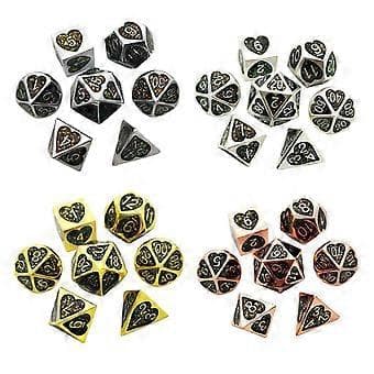 7 st Numerisk Multi Side D8 D10 D12 D20 För (Gyllene)