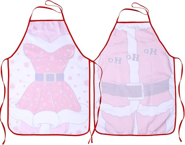 2 st röda juldukar, anime kock köksförkläde fruar kul