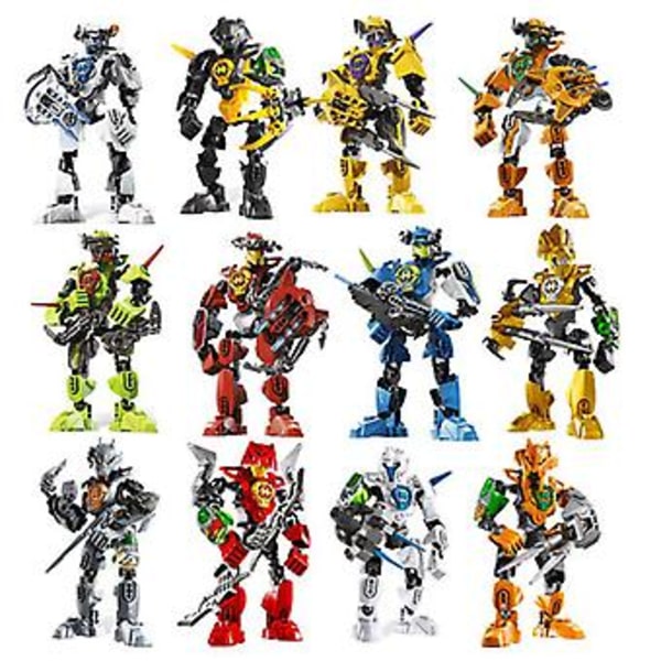 Stjärnkrigare Soldat Bionicle Hero Factory Robot Figur Byggsten Modell Leksak (Blå)