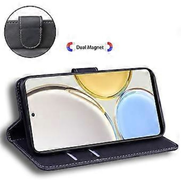 For Honor X7a 5G Stand Wallet Cover Tiger Mønster Præget PU Læder Flip Telefon Cover (Style A)