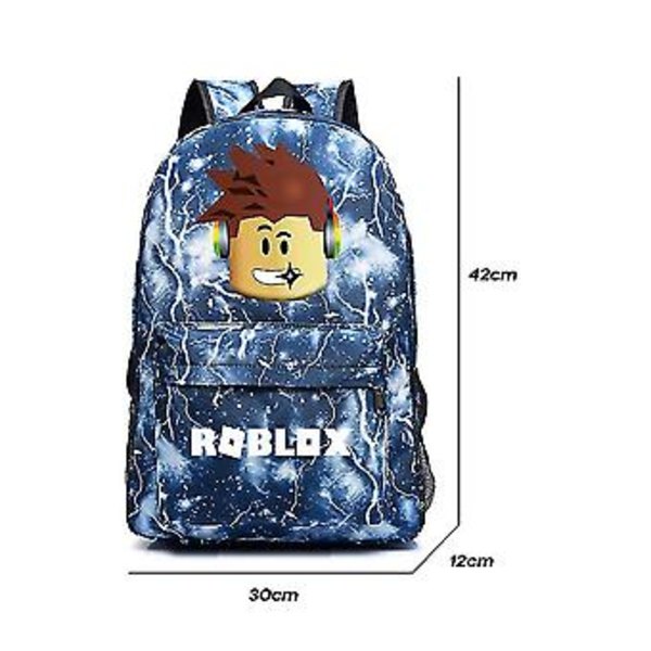 Barnas Roblox-ryggsekk for gutter og jenter - Skolebagasje, gaver (A)