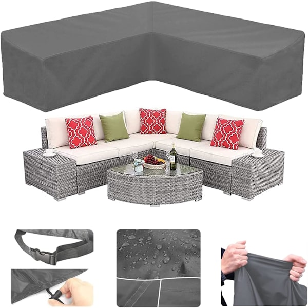 Hjørnesofabetræk 215 * 215 * 70cm, 420D V-Type Heavy Duty Oxford