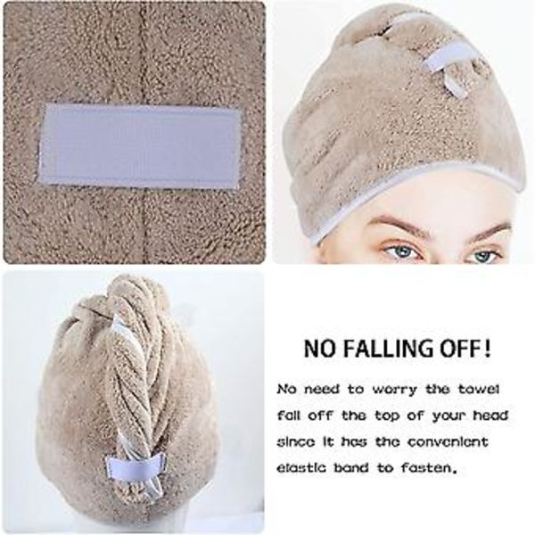 Mikrofiber Turban Handduk För Lockigt Hår Absorberande Huvudhandduk Stor Super Mjuk För Lockigt Kvinna Present