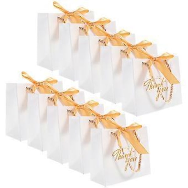 12 stk. Bryllups Tote Poser Delikate Bryllups Tote Tasker Bryllupsfest Gaveposer (Hvid)