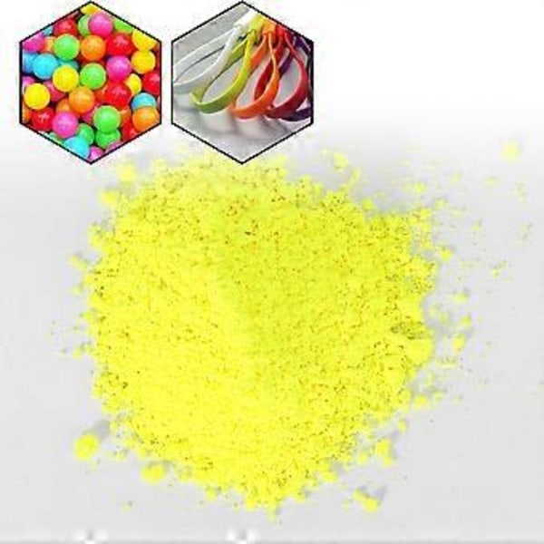 Nagel Fosforpulver Halloween Nagelkonst DIY Fluorescerande Pulver Manikyrverktyg 100g (Gul)