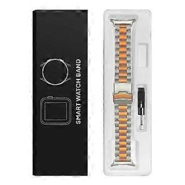For Samsung Galaxy Watch Ultra 47mm Klokkereim Titanlegering Tre Perler Armbåndsrem med Verktøy (Sølv)