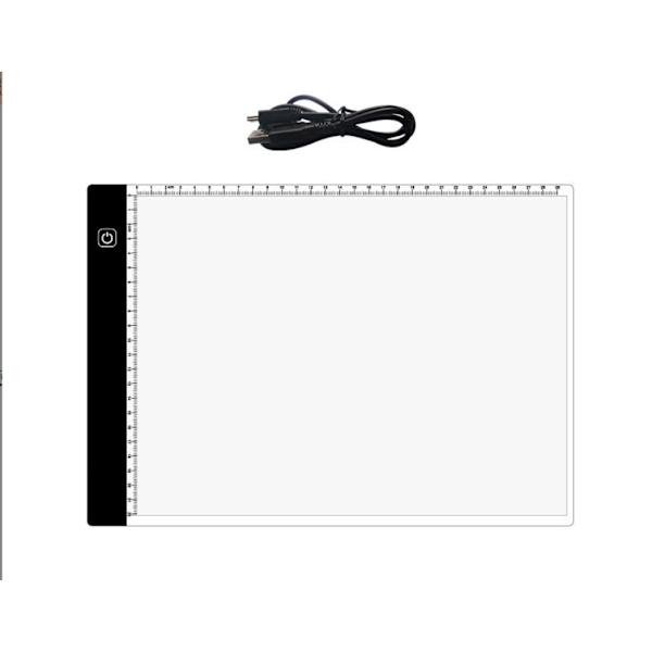 A4 LED skrivebrett tegne ultra-tynn justerbar lysbord USB pow