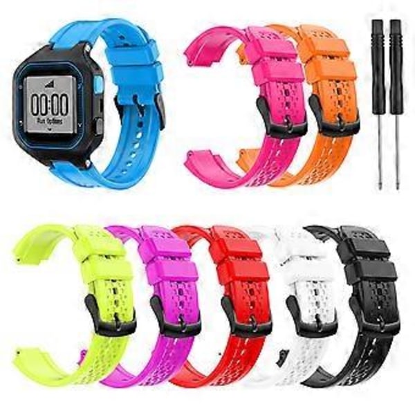 Blød Justerbar Rem til Forerunner 25 Smartwatch Armbånd Urremme Bæltesløjfe (Sort)