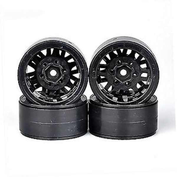 4 stk Plast 1.9 tommer Beadlock Hjulnav Felg for 1/10 RC Crawler Axial Scx10 90046 Axi03007 Traxxas