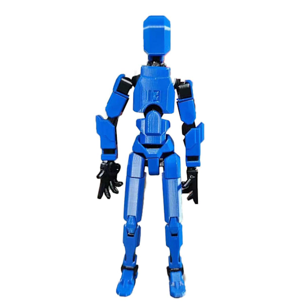 2 st Animefigurer - Artikulerad mobil robot med 3D-tryckt docka - PVC-modell - Animefigurer Skrivbordsdekoration för spelälskare Blå