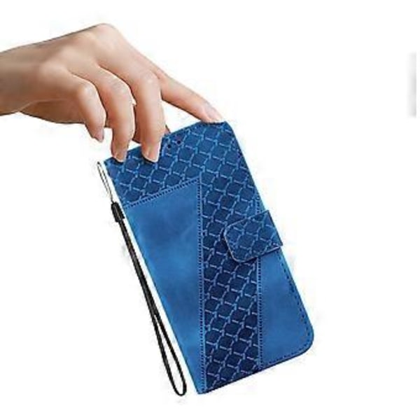 Til Xiaomi Redmi Note 14 5G Stand Case 7-Formet Mønster Præget Læder Telefon Cover (Style D)