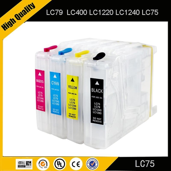 Refillable Ink Cartridge For Brother Lc79 Lc73 Lc17 Lc400 Lc1220 Lc1240 Lc75 For Mfc-j425w J430w J435w J625dw J825dw J835dw