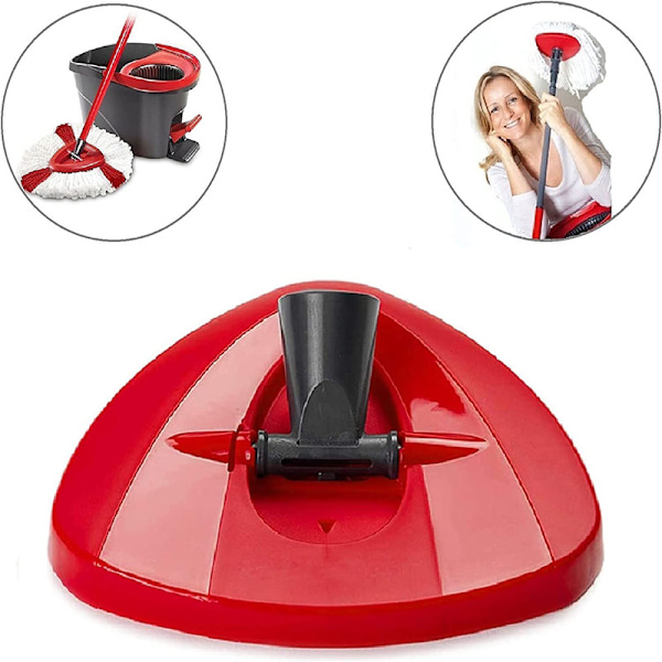 Punainen pyörivä mopin vaihtoalusta, sopii vileda/O-Cedar Easywring -moppiin